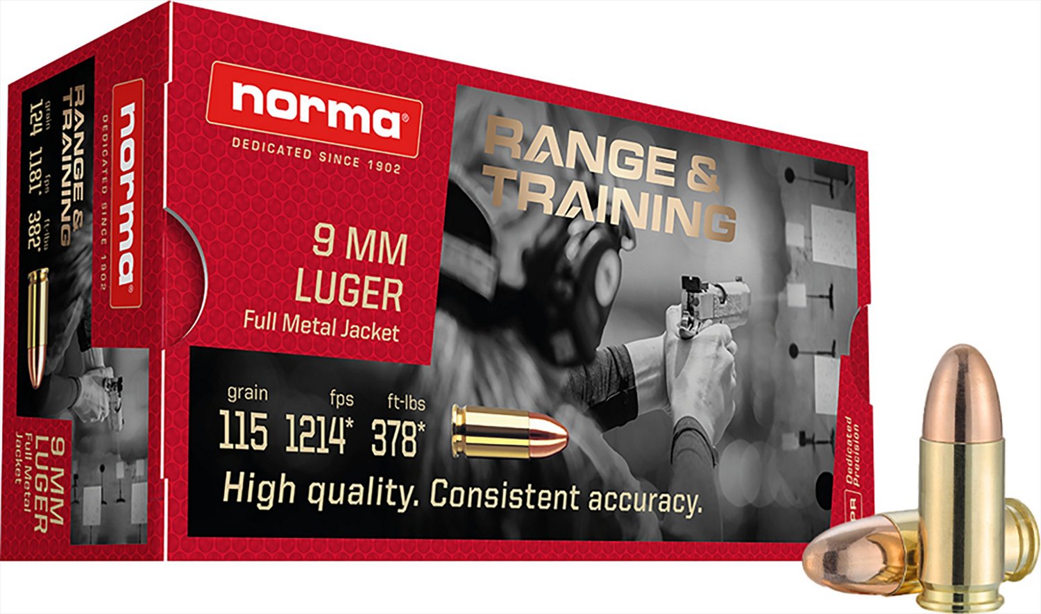 Norma USA 9mm Luger 115 Grain Full Metal Jacket 50-Round Ammunition - view number 1
