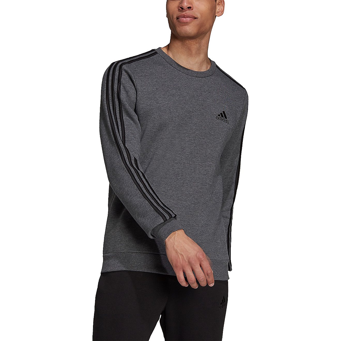 adidas Men's Essentials Fleece 3-Stripes Sweatshirt                                                                              - view number 6