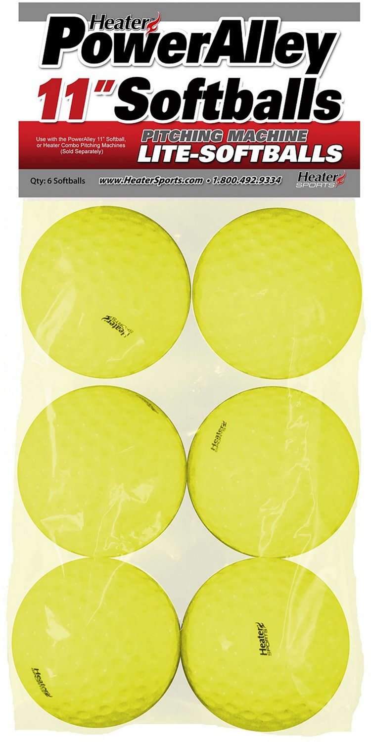 Heater Sports 11 in Lite Softballs 6-Pack