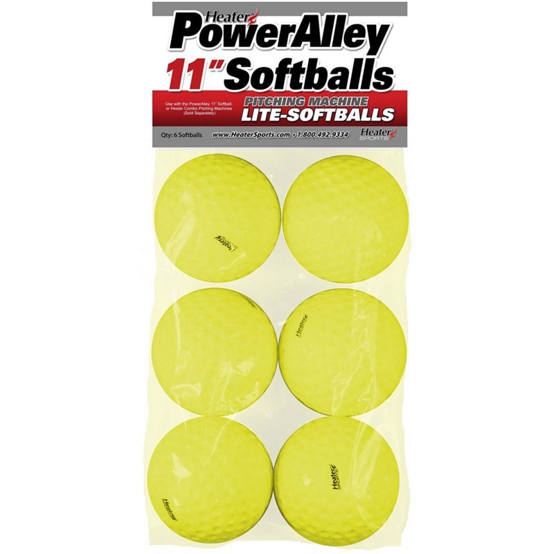 Heater Sports 11 in Lite Softballs 6-Pack - Baseball/Softball Accessories at Academy Sports