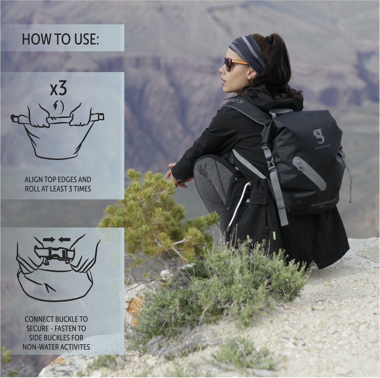 geckobrands Waterproof Lightweight Backpack - view number 2