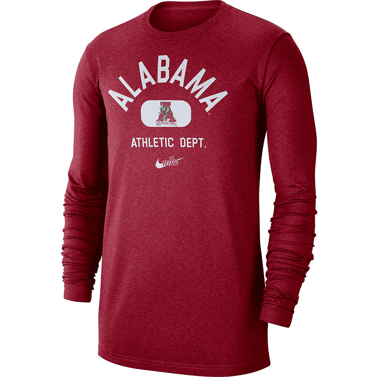 Nike Men's University of Alabama Textured Long Sleeve T-shirt | Academy