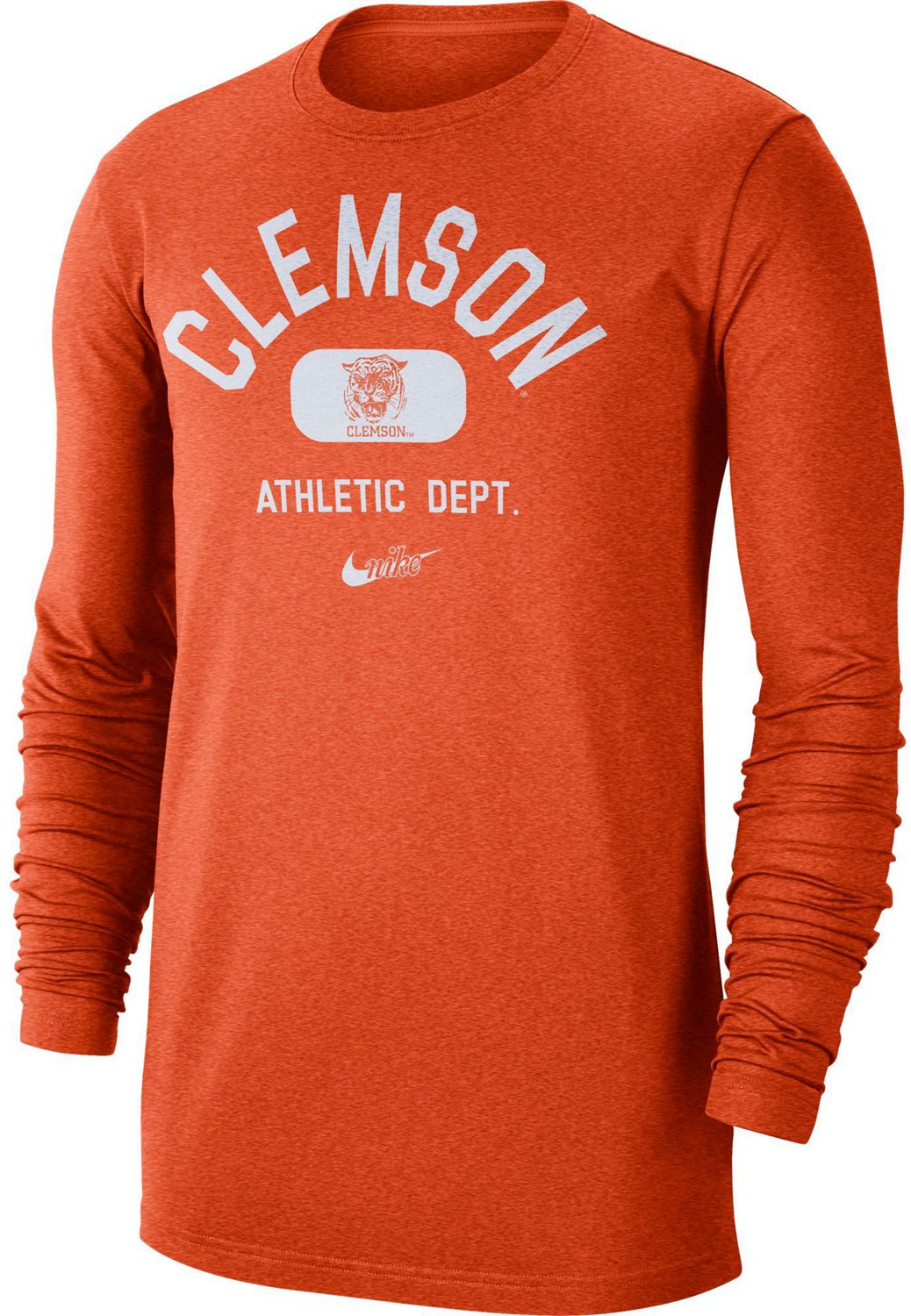 Nike Men's Clemson University Textured Long Sleeve T-shirt | Academy