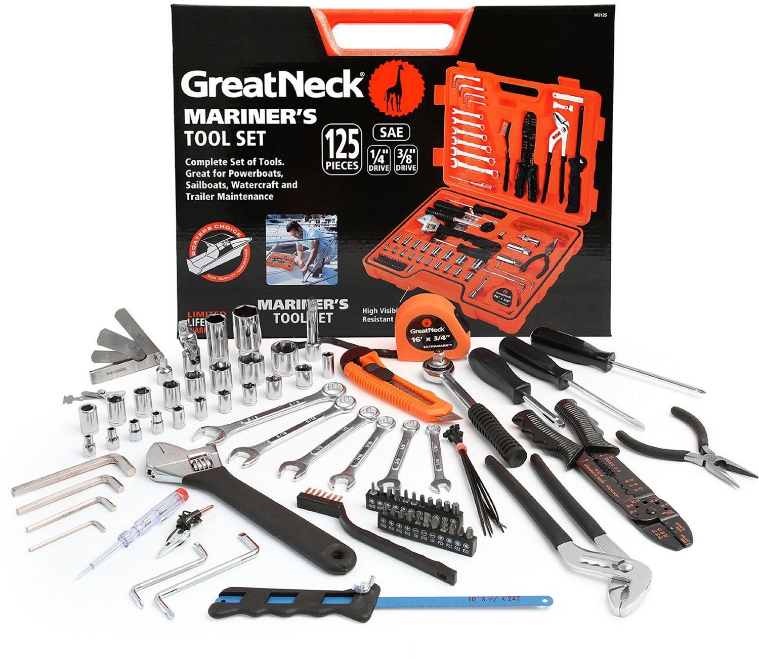GreatNeck MS125 125-Piece Mariner's Tool Set