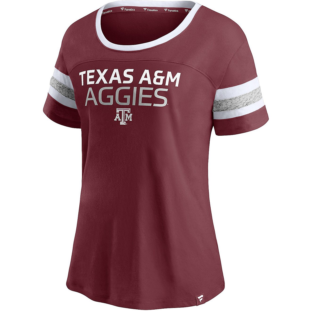 Fanatics Women's Texas A&M University Block Party BB Striped Short Sleeve T-shirt                                                - view number 2