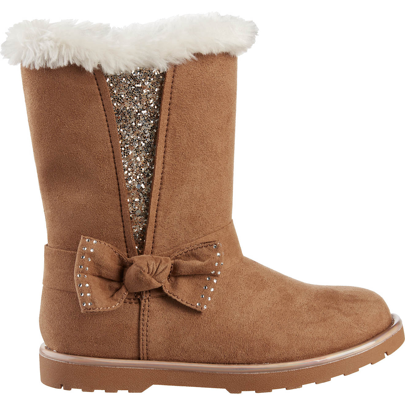 Magellan Outdoors Girls’ Glitter II Faux Fur Boots                                                                             - view number 1