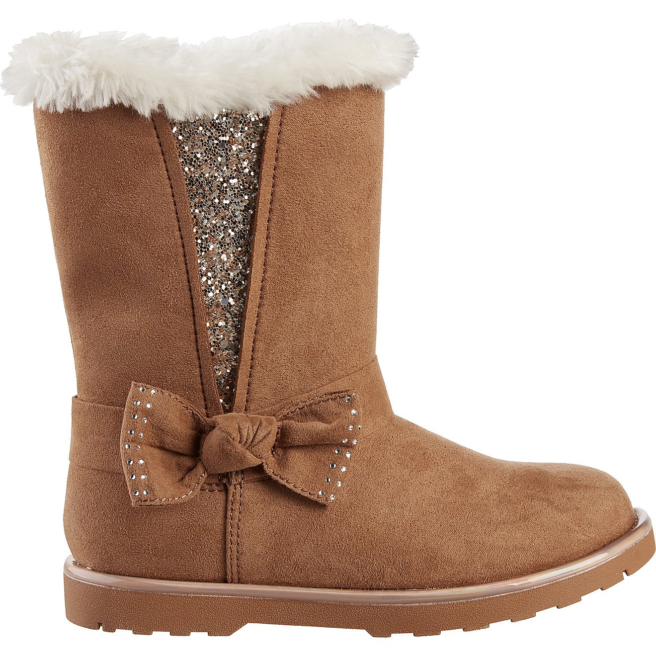 Magellan Outdoors Girls’ Glitter II Faux Fur Boots                                                                             - view number 1