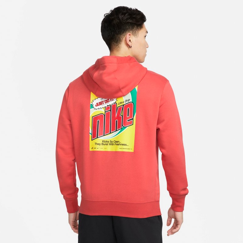 Nike Men’s Sportswear Keep It Clean Pullover Hoodie Red, 2X-Large - Men's Athletic Fleece at Academy Sports product image