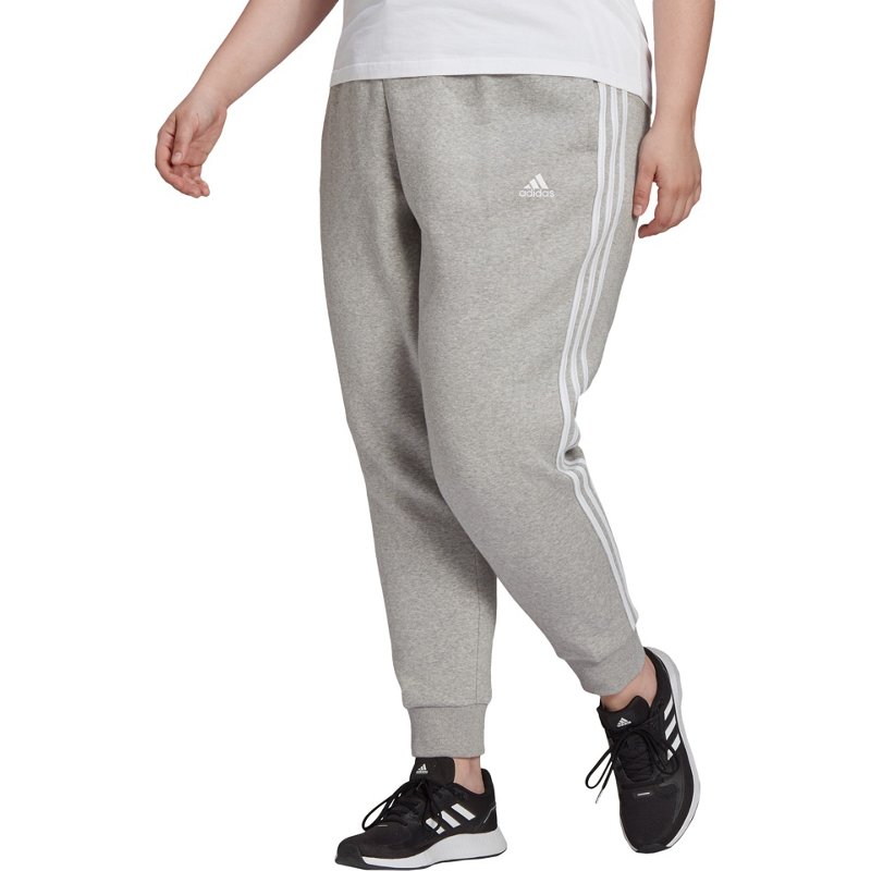 adidas Women's Essentials Tapered Plus Size Jogger Pant Gray Light, 2X - Women's Athletic Fleece at Academy Sports product image