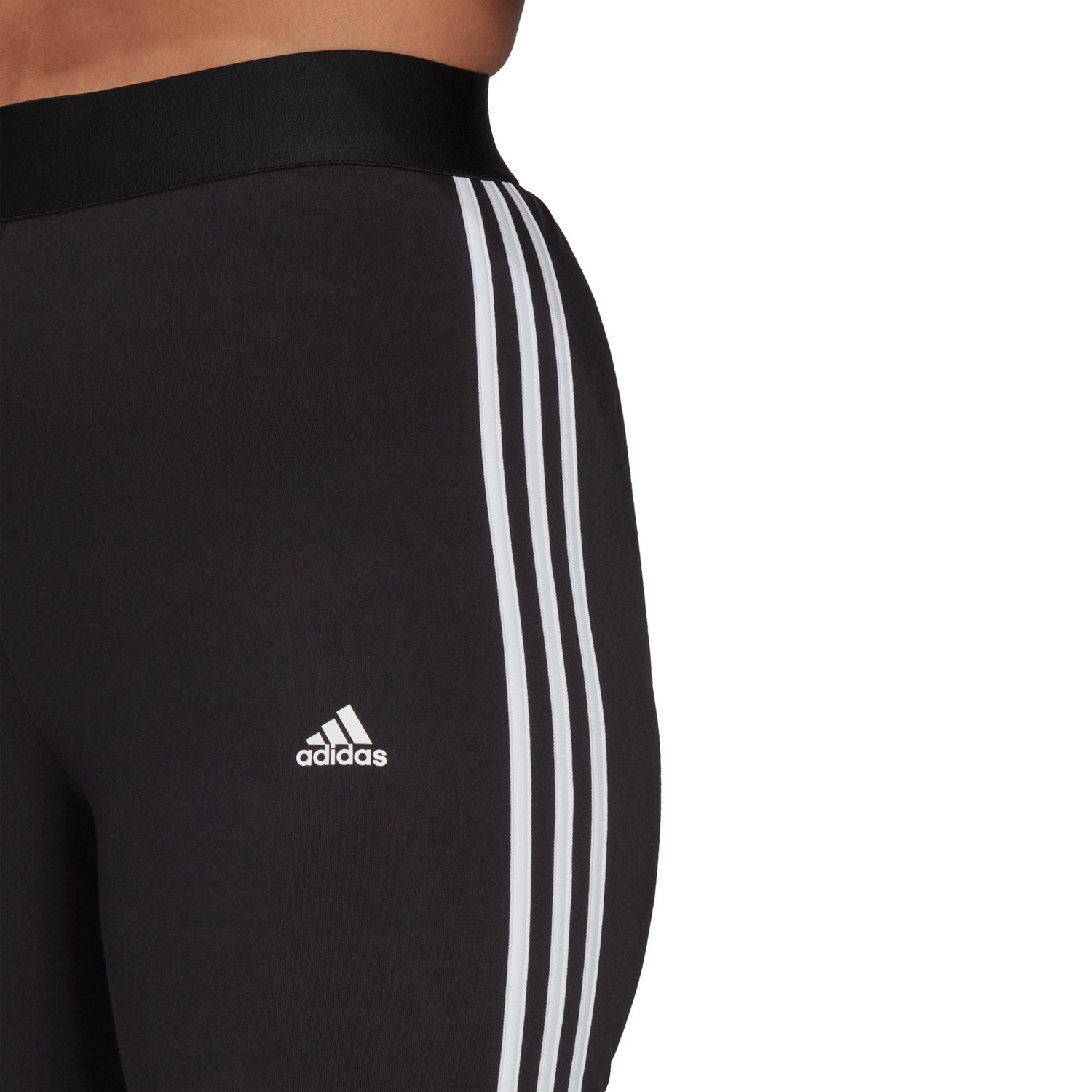 adidas Essentials 3 Stripe Plus Size Womens Leggings