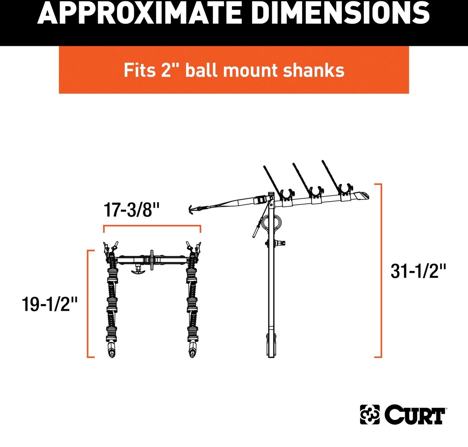 CURT Clamp-On 3-Bike Rack - view number 2