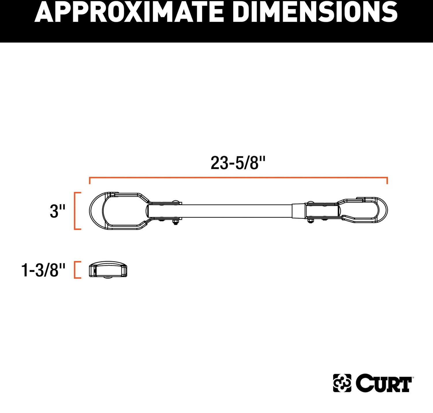 CURT 22.5 in to 31 in Adjustable Bike Adapter Beam for Angled Bikes - view number 3