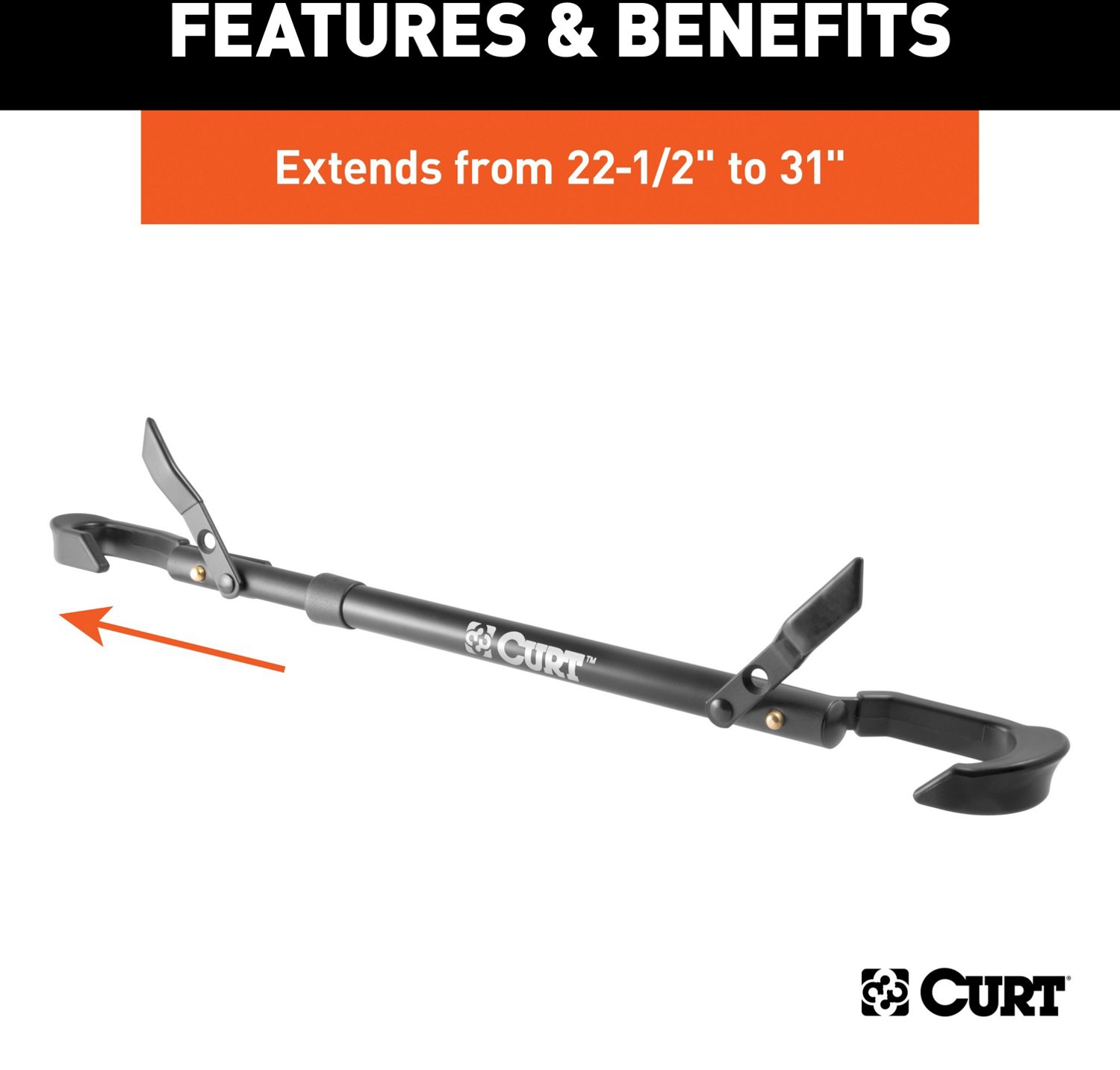 CURT 22.5 in to 31 in Adjustable Bike Adapter Beam for Angled Bikes - view number 5