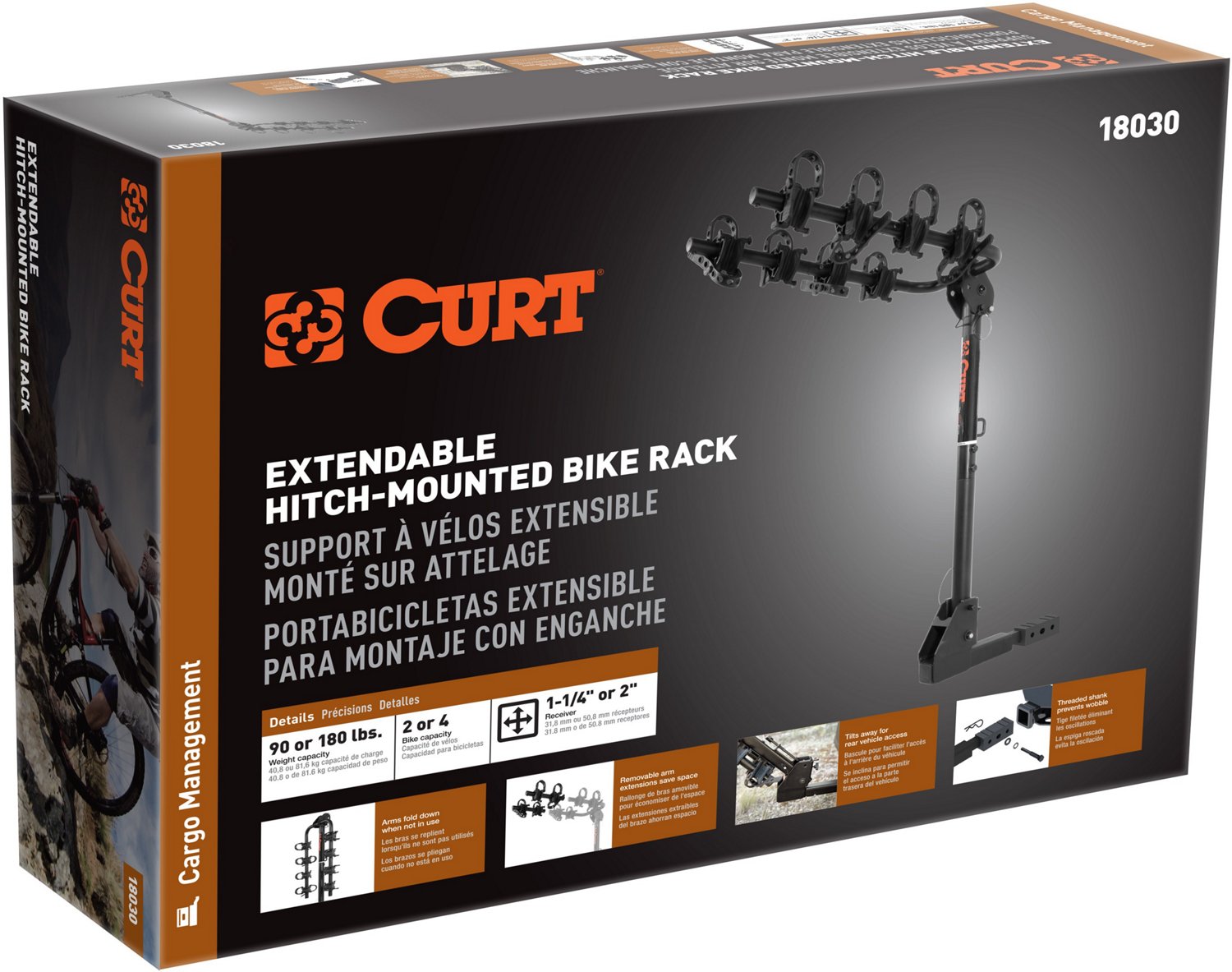 CURT Receiver-Mounted 2 or 4-Bike Rack                                                                                           - view number 2