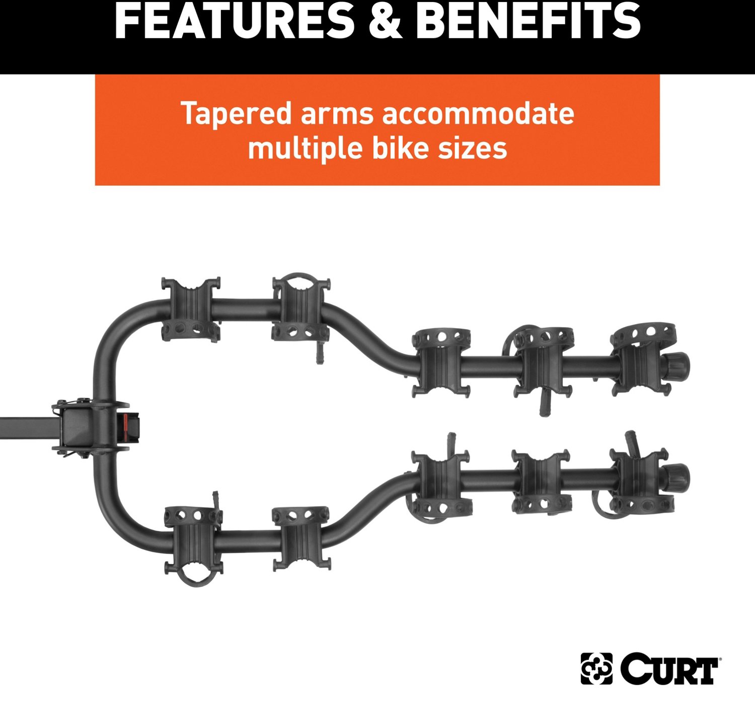 CURT Premium Hitch-Mounted 5-Bike Rack - view number 5