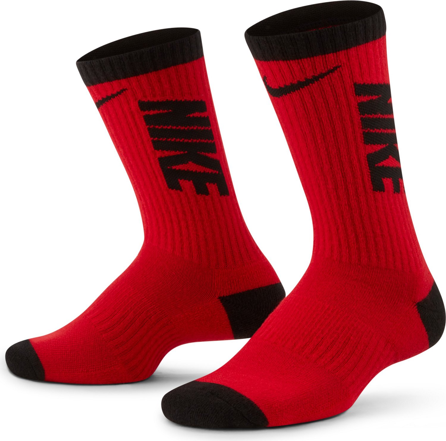 Nike Kids' Everyday Cushioned Crew Socks 3 Pack | Academy