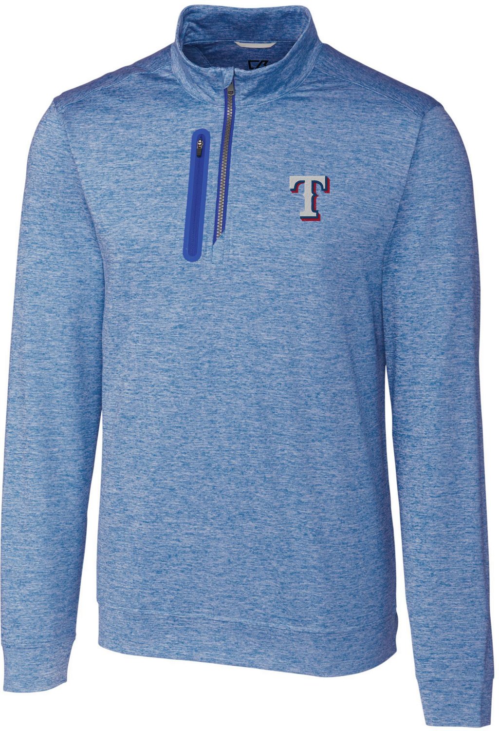 Cutter & Buck Men's Texas Rangers Stealth HalfZip Pullover Academy