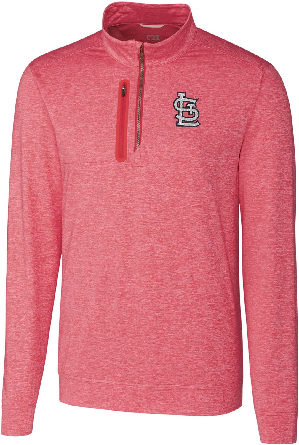 Cutter & Buck Men's St. Louis Cardinals Stealth Big 1/2 Zip Pullover Shirt