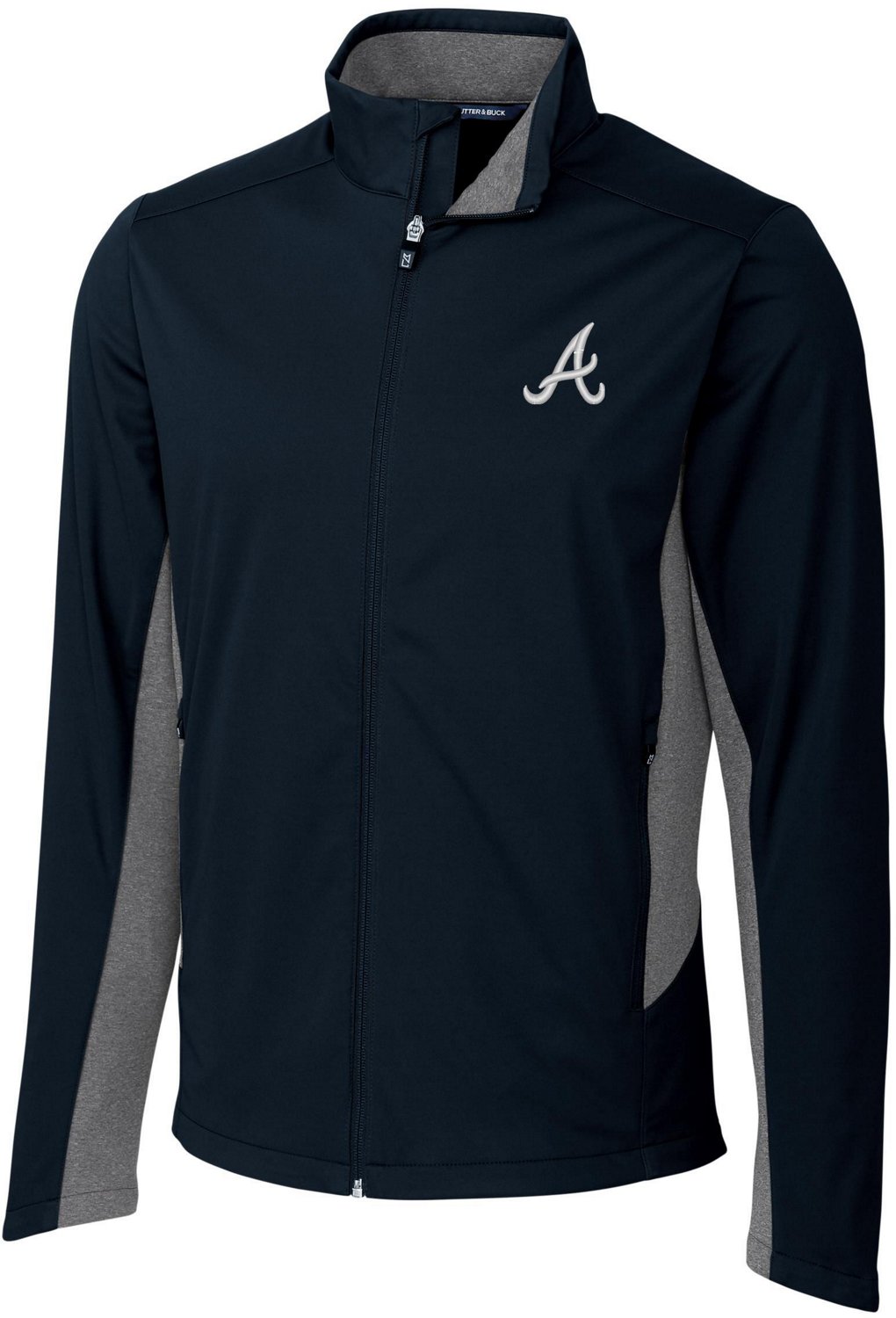Cutter & Buck Men's Atlanta Braves Big Navigate Softshell Jacket Tour Blue, 2x - MLB Outerwear Adult/Youth at Academy Sports
