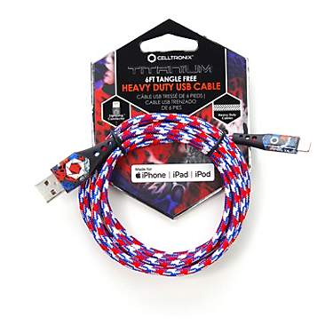 Celltronix Titanium Lightning 6 ft Freedom Pattern Braided Cable                                                                