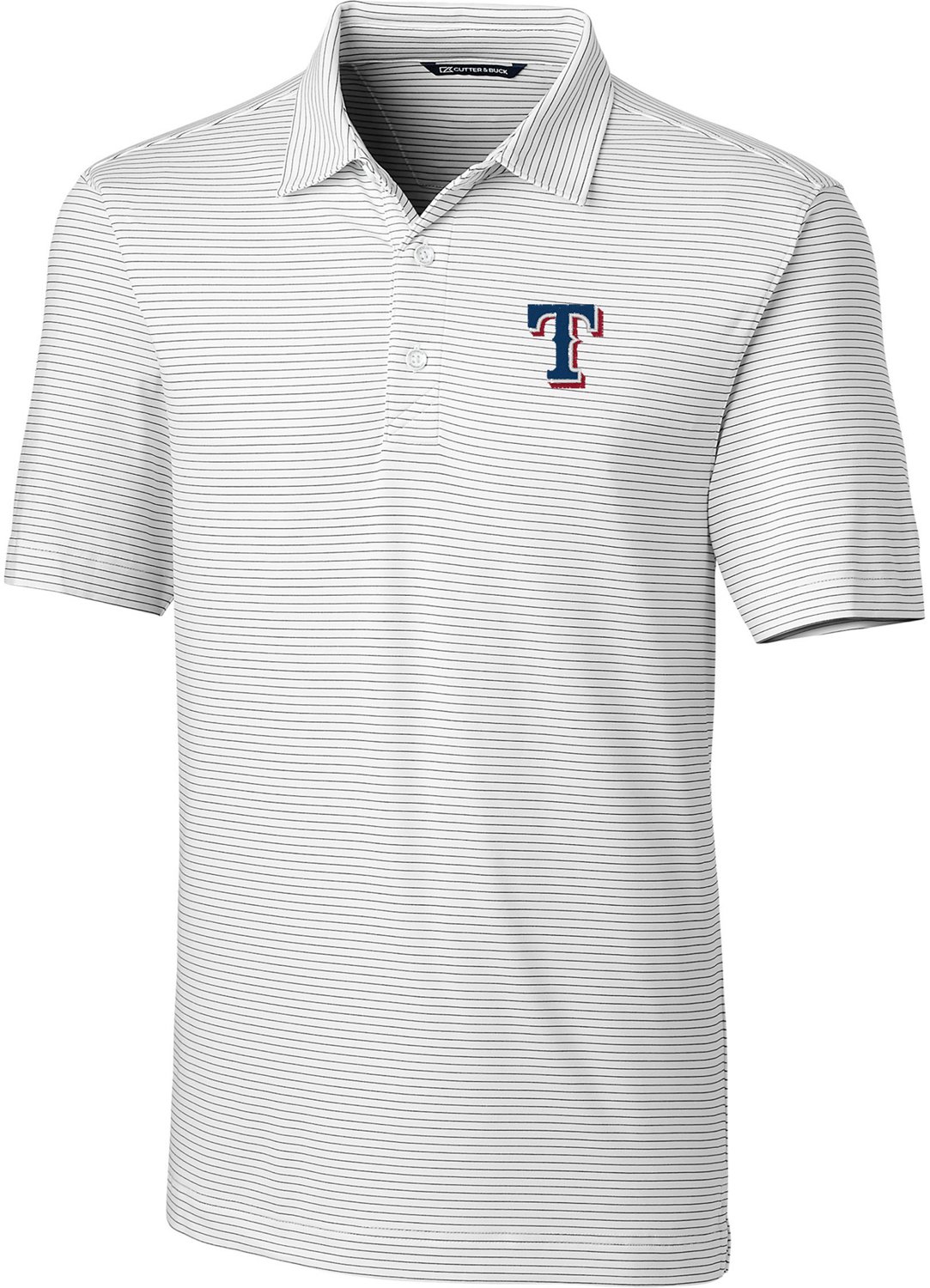 Cutter & Buck Men's Texas Rangers Forge Pencil Stripe Big and Tall Short  Sleeve Polo Shirt
