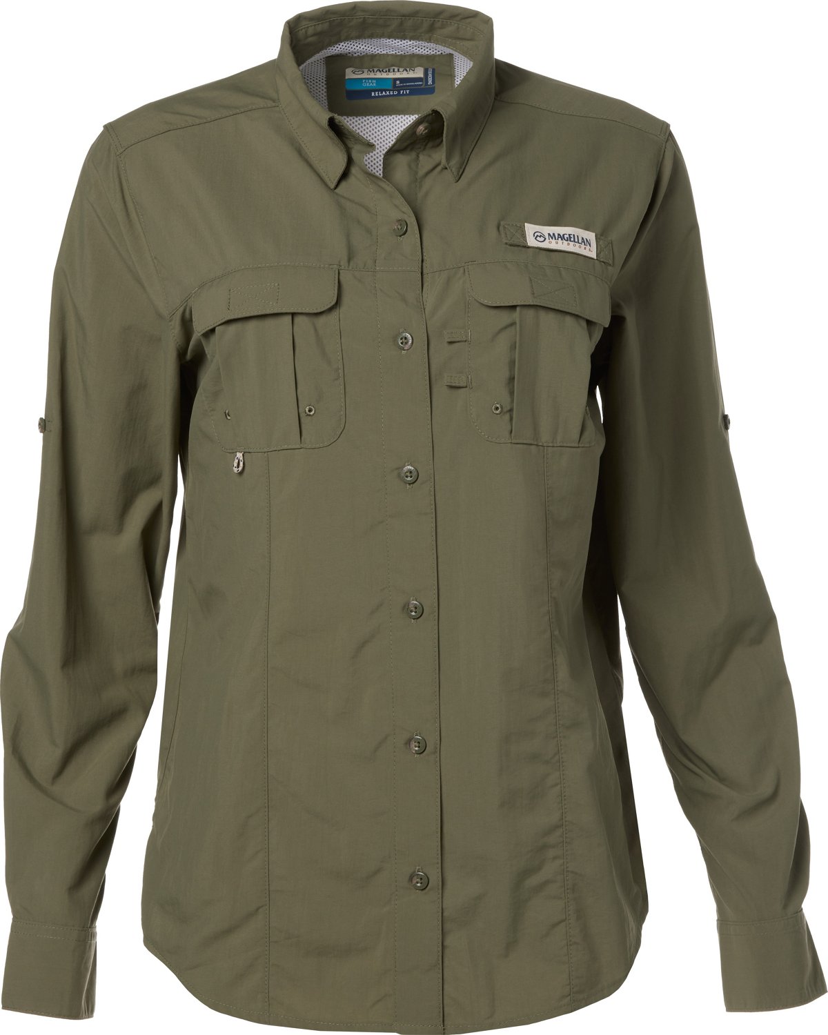 Magellan Outdoors Men's Laguna Madre Solid Long Sleeve Fishing Shirt