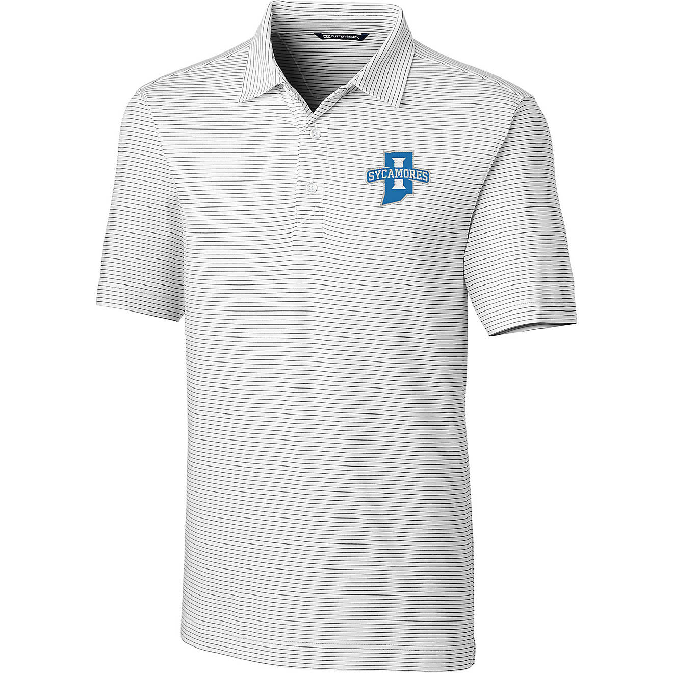 Cutter & Buck Men's Indiana State University Forge Pencil Stripe Polo                                                            - view number 1