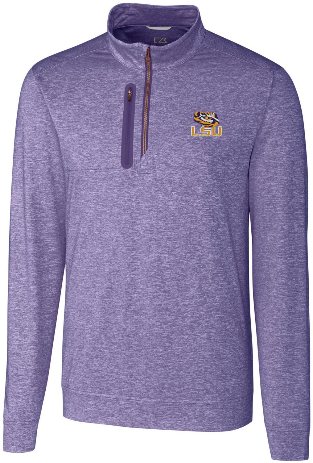 Cutter & Buck Men's Louisiana State University Stealth Half Zip Academy