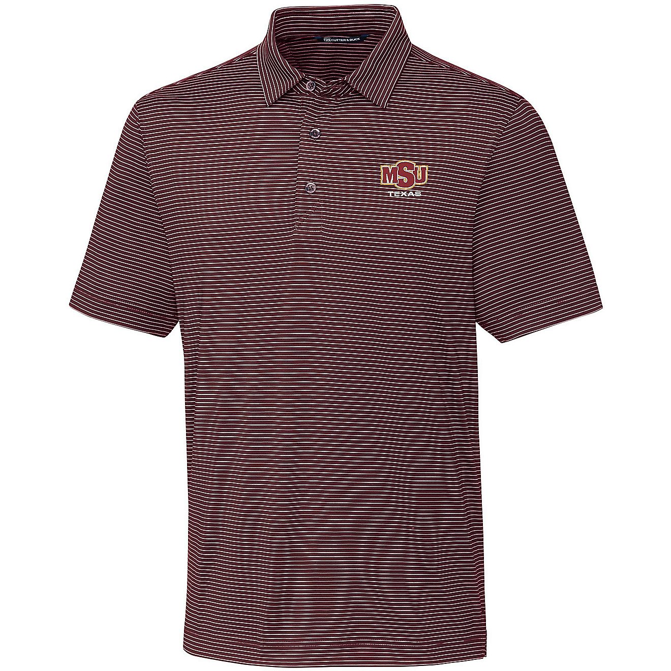 Cutter & Buck Men's Midwestern State University Forge Pencil Stripe Polo                                                         - view number 1