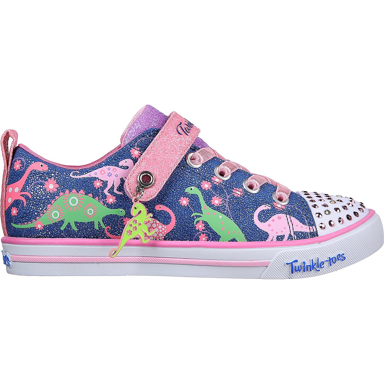 SKECHERS Girls' Twinkle Toes Sparkle Lite Dino Brights PS Sneakers                                                               - view number 1