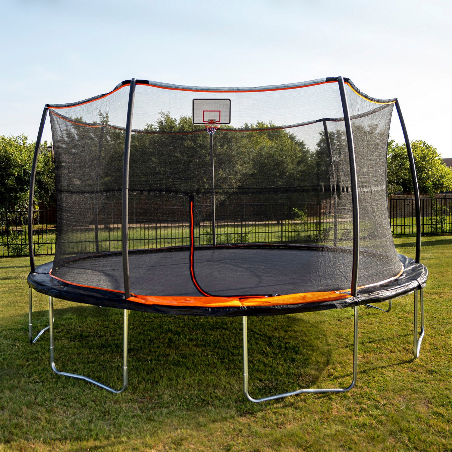 Jumpking 15 ft Round Trampoline with Basketball Hoop - view number 4