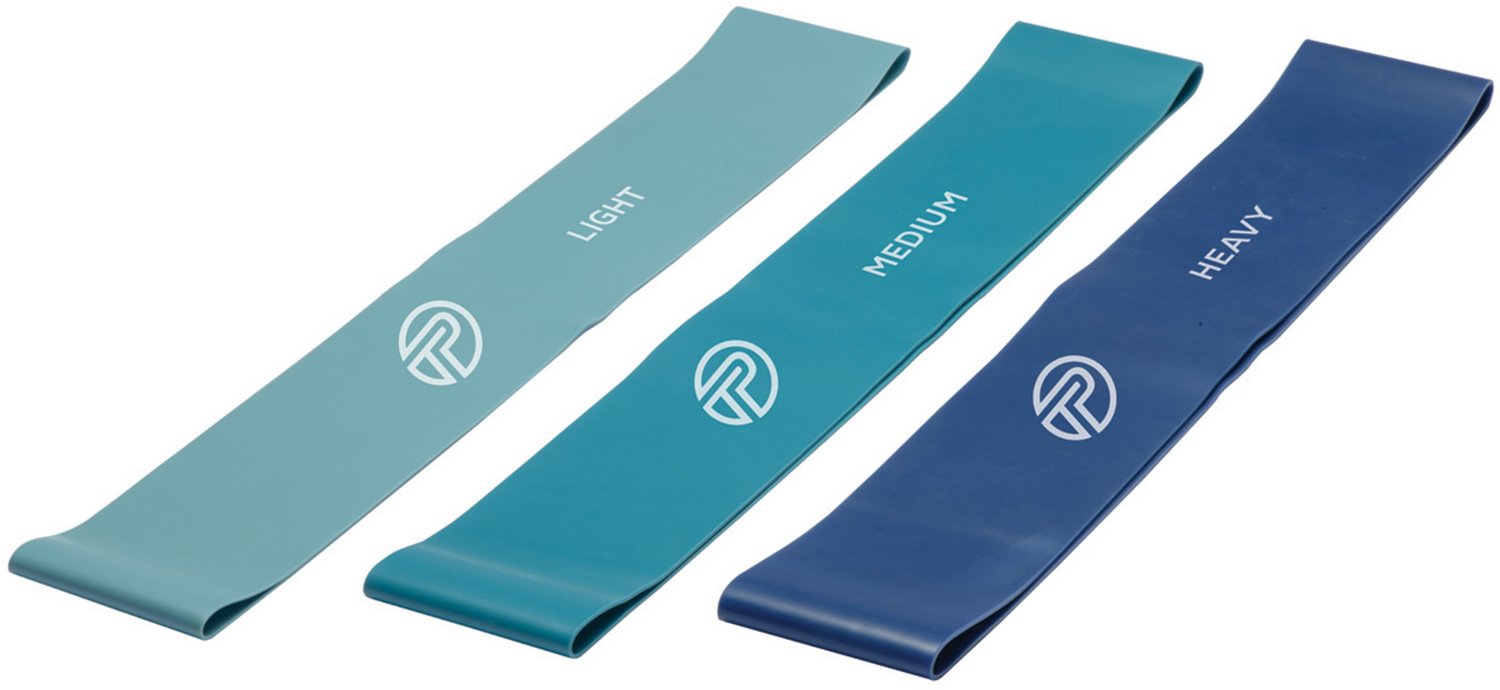 Pro Strength 3 Pack Resistance Band Set: Light, Medium & Heavy