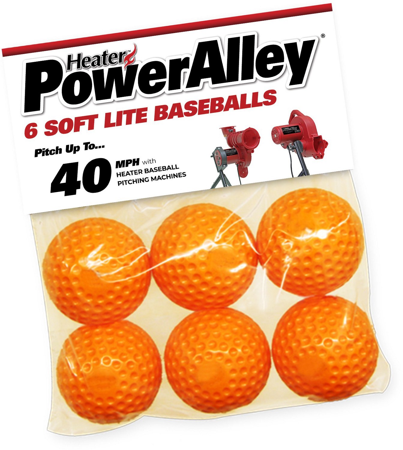 Heater Sports PowerAlley 40 mph Soft LiteBalls 6Pack Academy