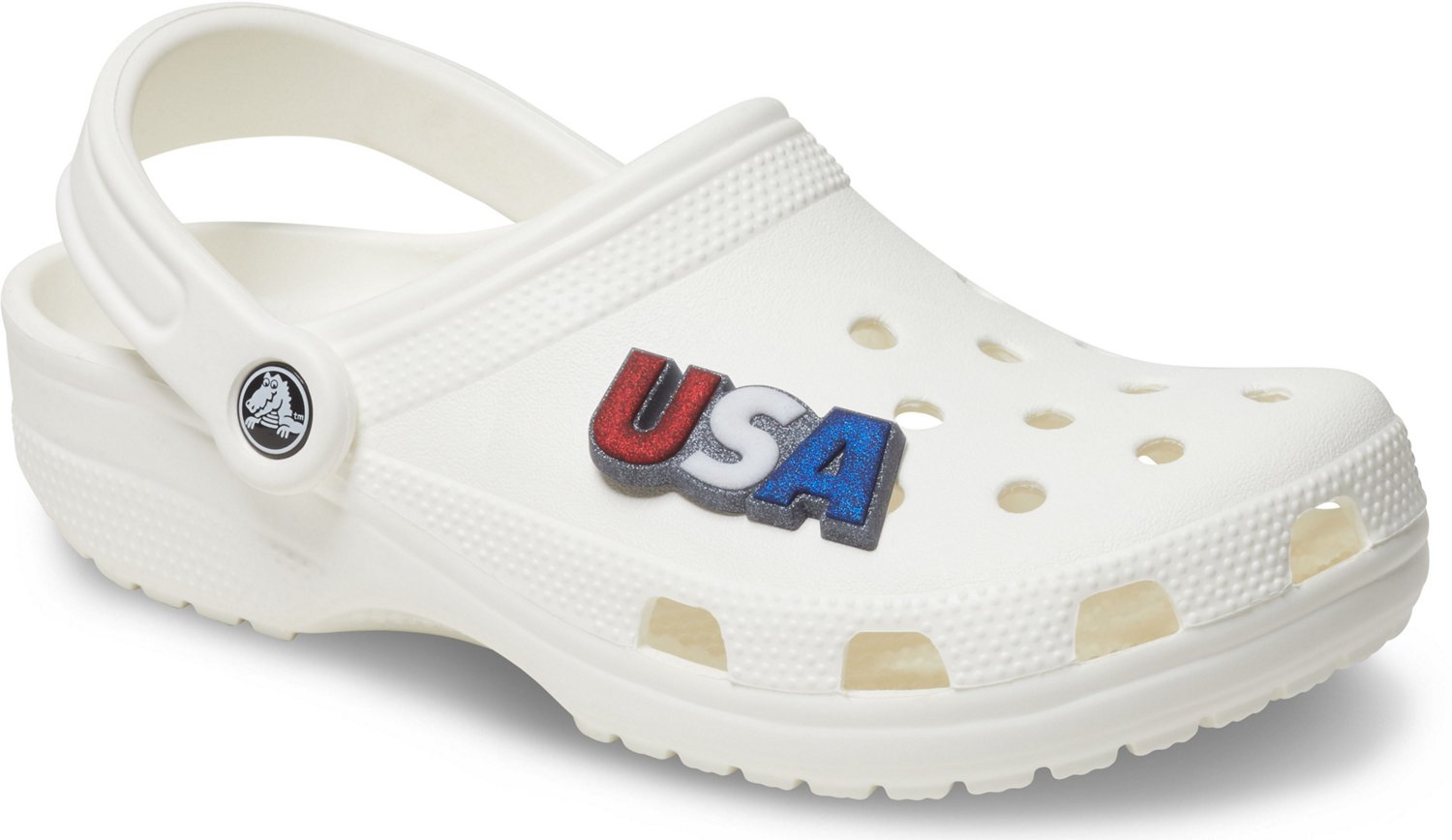 Crocs Jibbitz Glitter USA Charm Academy