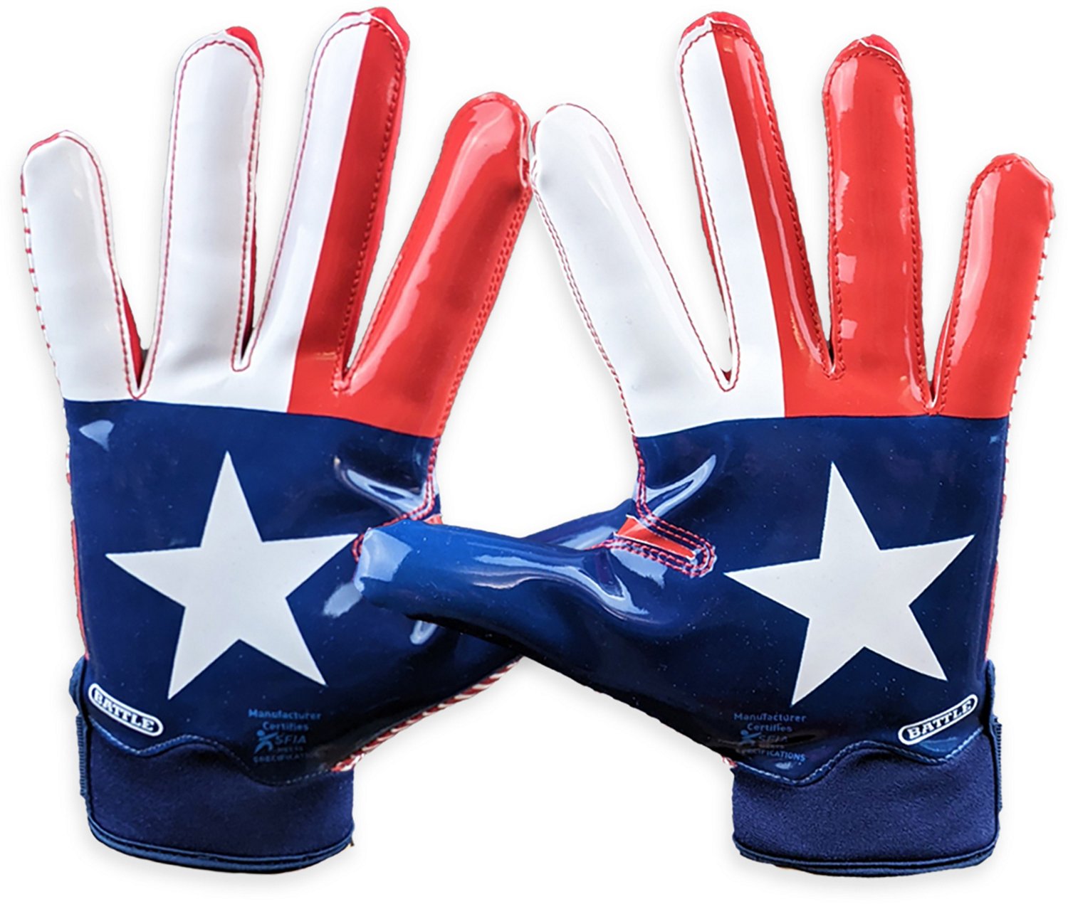 Battle Adults' Doom Texas Football Gloves                                                                                        - view number 2