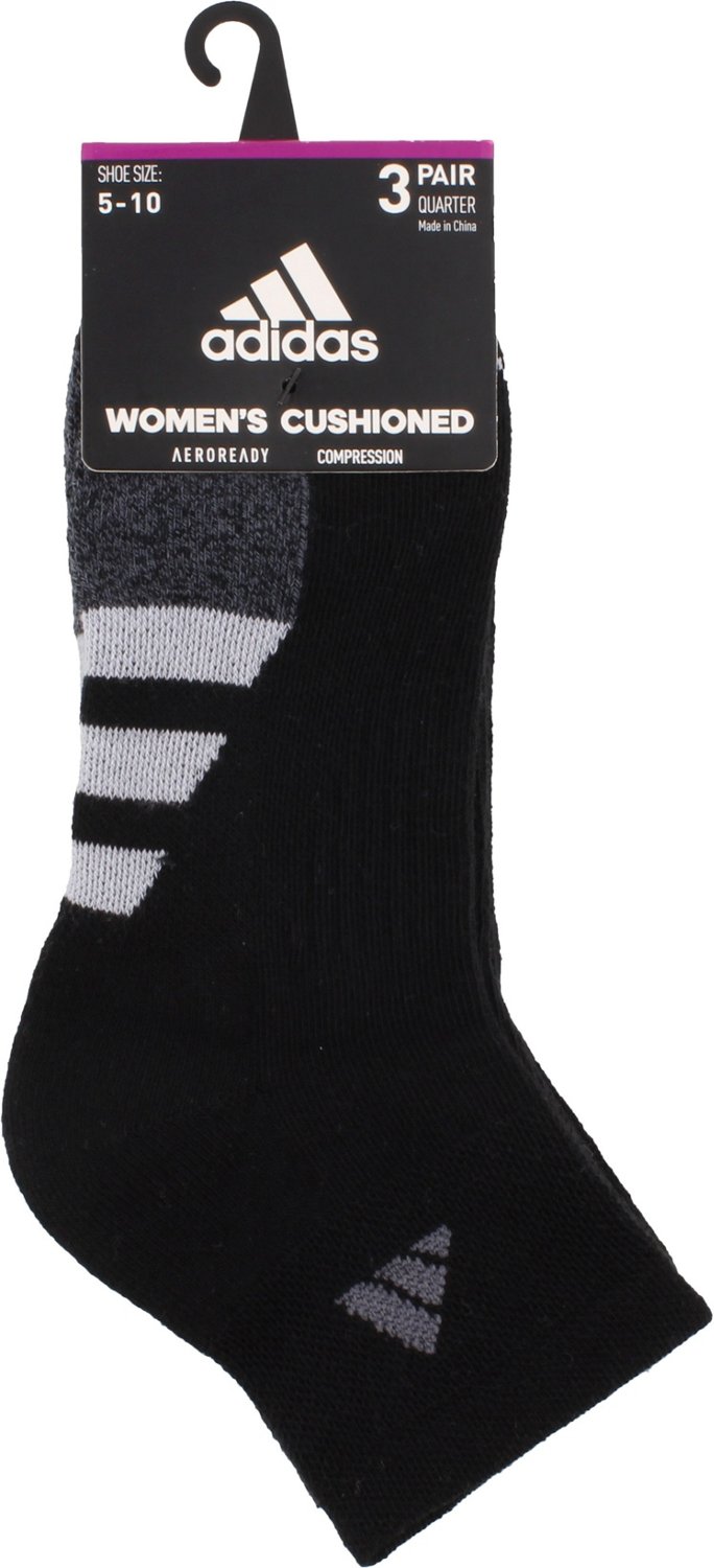 adidas Women's Cushion II Quarter Socks 3 Pack