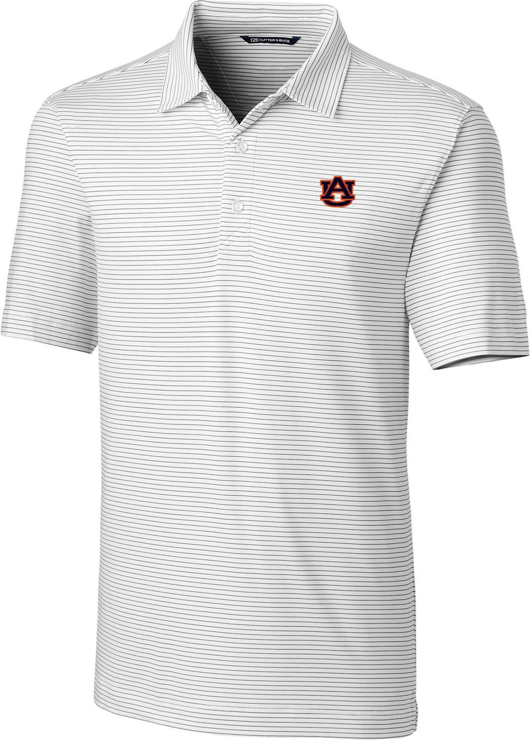 Cutter & Buck Men's Auburn University Tonal Stripe Polo Plus Size