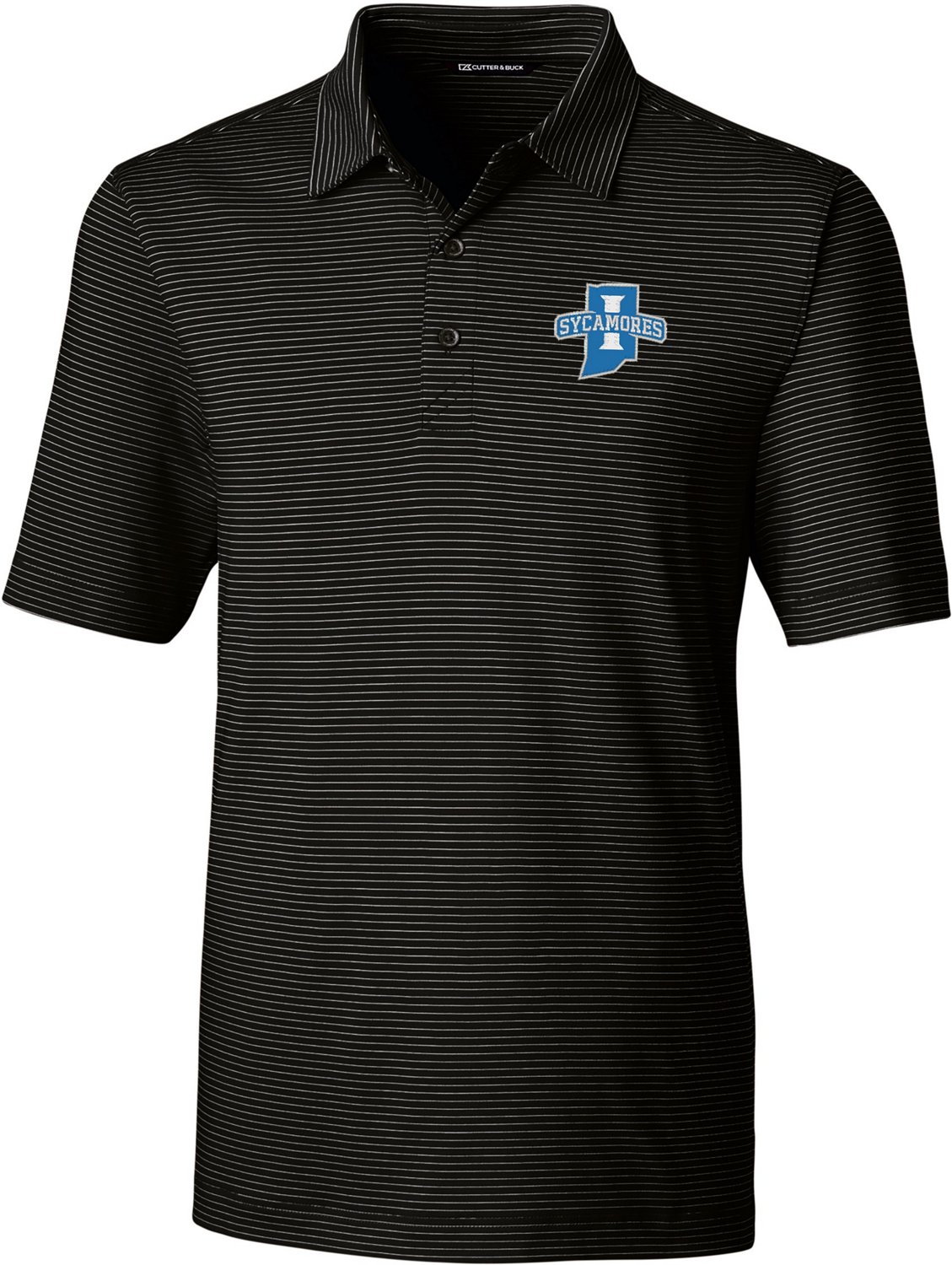 Cutter & Buck Men's Indiana State University Forge Tonal Stripe Polo Plus Size