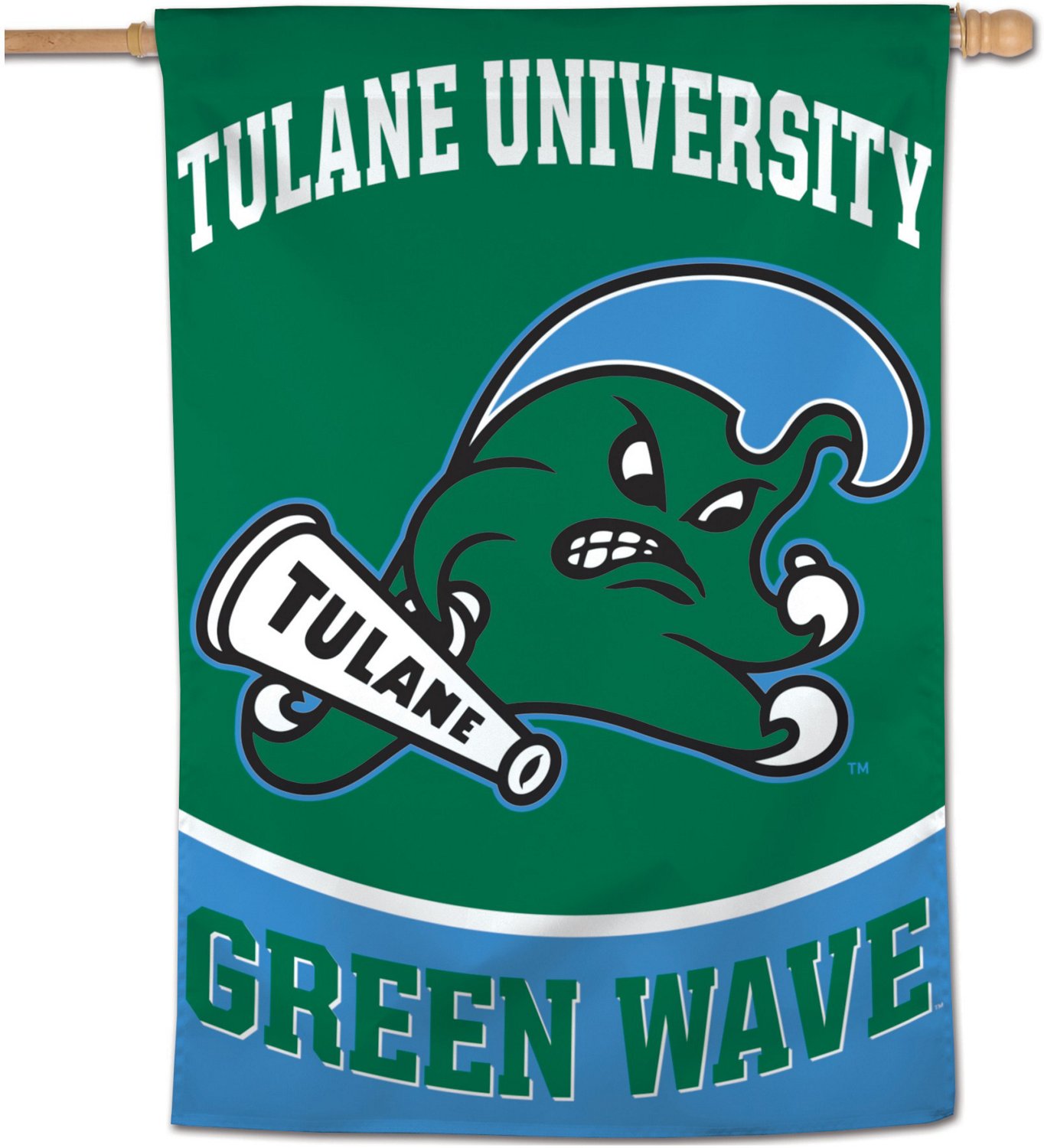 WinCraft Tulane University 28 in x 40 in Vertical Flag