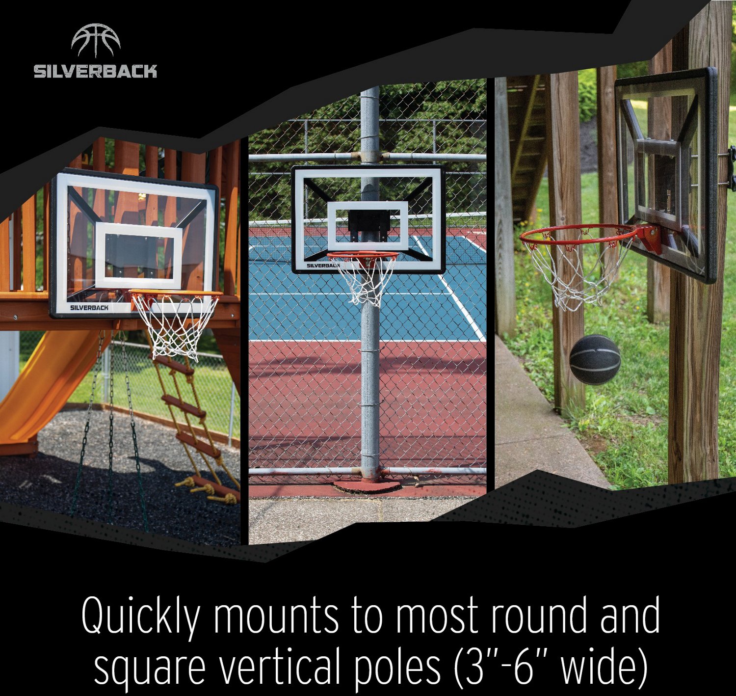 Silverback Jr. Basketball Hoop Combo Academy