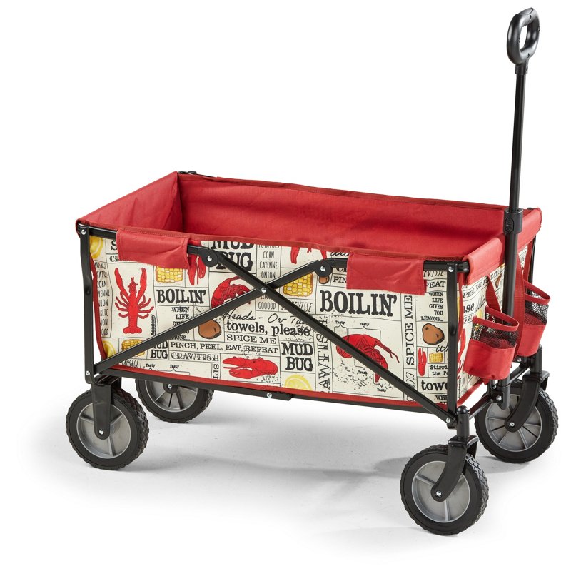 Academy Sports + Outdoors Crawfish Print Folding Multipurpose Wagon Red - Collapsible Furniture