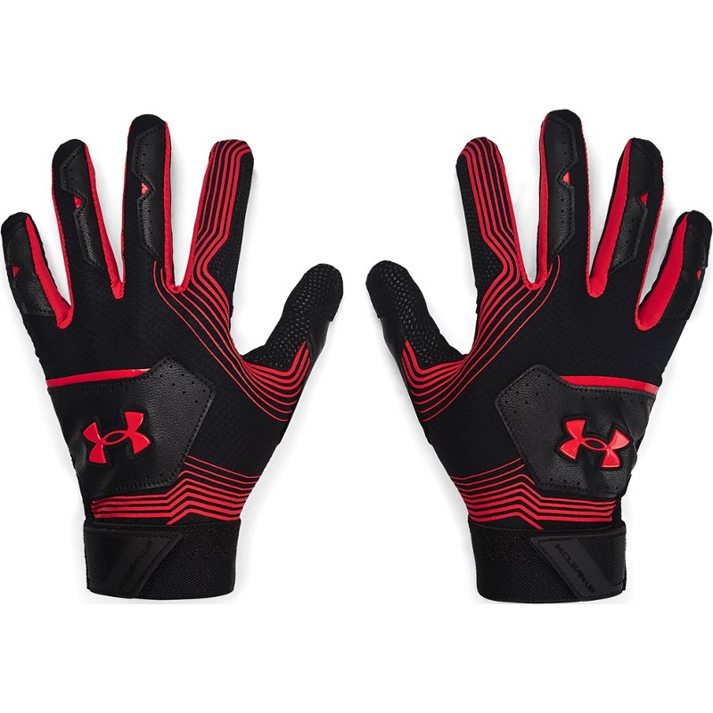 Under Armour Boys’ Clean Up 21 Baseball Batting Gloves Black/Red, Medium – Batting Gloves at Academy Sports