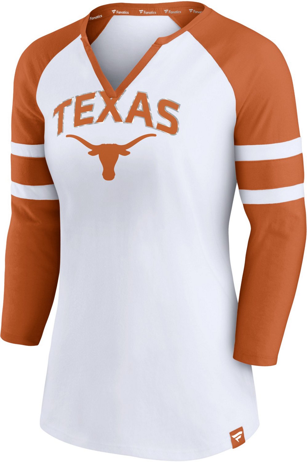 Fanatics Women's University of Texas Block Party BB Notch Neck 3/4-Length Sleeve T-shirt                                         - view number 2