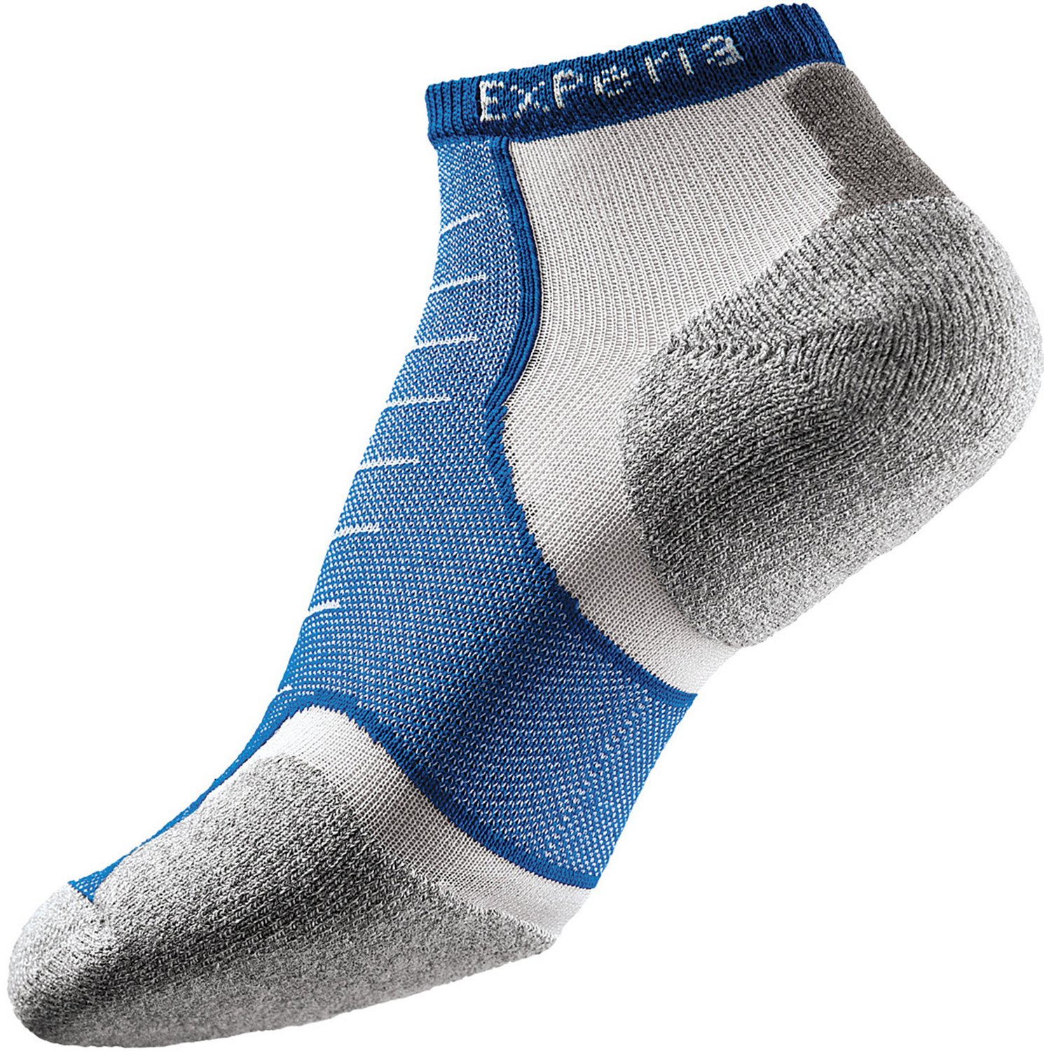Calze Uomo Thorlos Experia Multi-Sport: Basse, Imbottite E Leggere Per Sport E Tempo Libero – Taglia Unisex, Colore Nero/Grigio