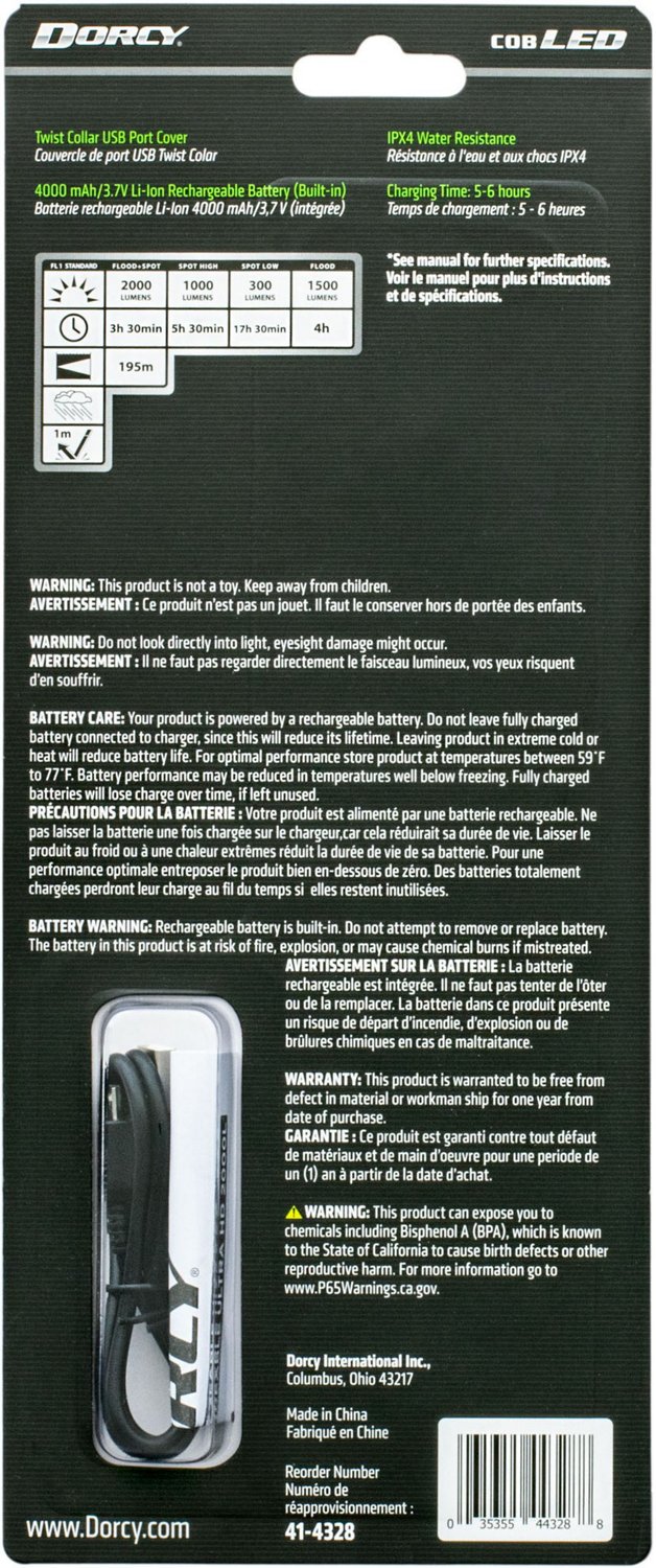 Dorcy 2000 Lumen LED Aluminum Rechargeable Flashlight                                                                            - view number 6