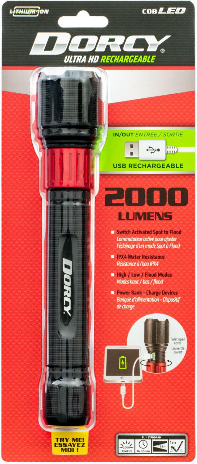 Dorcy 2000 Lumen LED Aluminum Rechargeable Flashlight                                                                            - view number 5