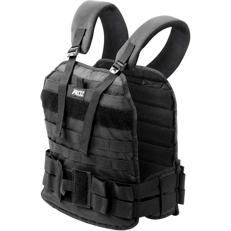 PRCTZ Adjustable Tactical Weight Vest Black, 50 Lbs - Hand Exer. Equip. at Academy Sports