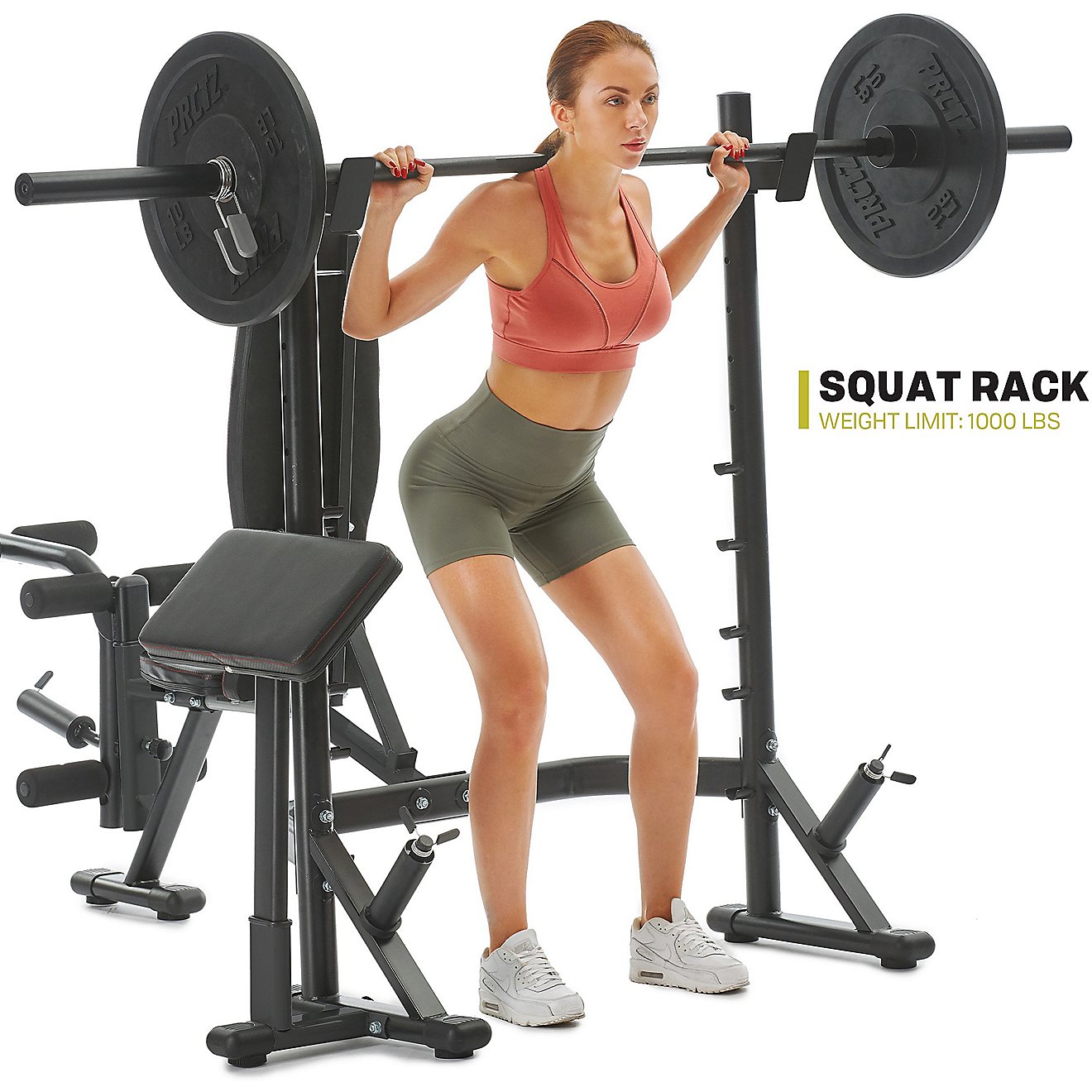 PRCTZ Adjustable Weight Bench and Squat Rack                                                                                     - view number 6