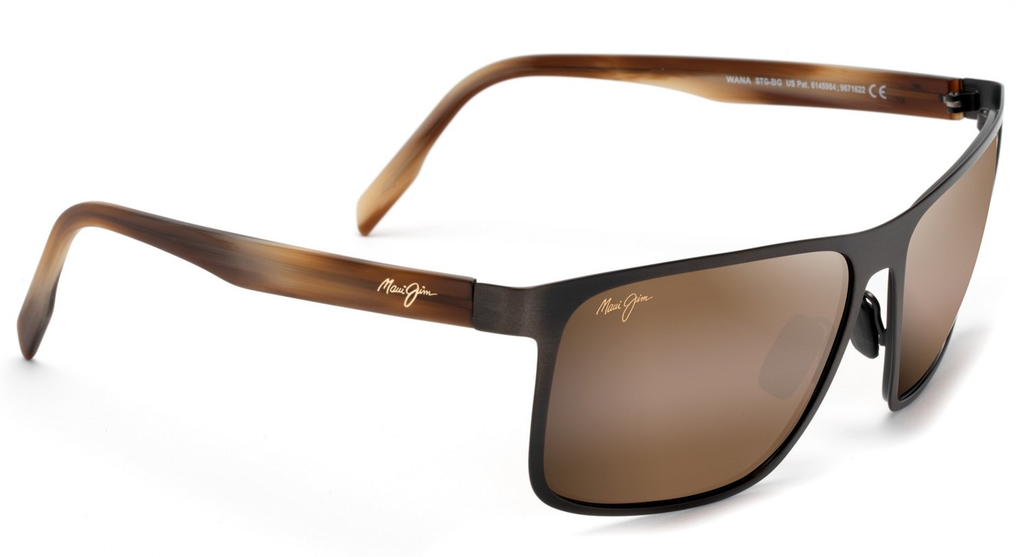 Maui Jim Men's Wana Polarized Rectangle Sunglasses                                                                               - view number 1