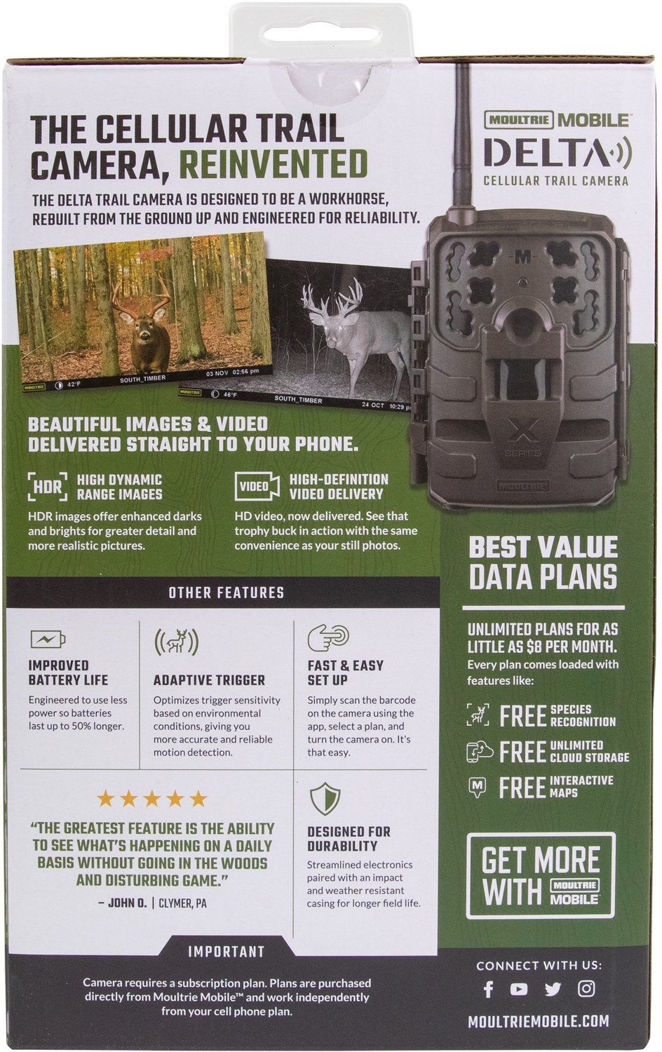 Moultrie Mobile Delta Cellular Trail Camera Academy